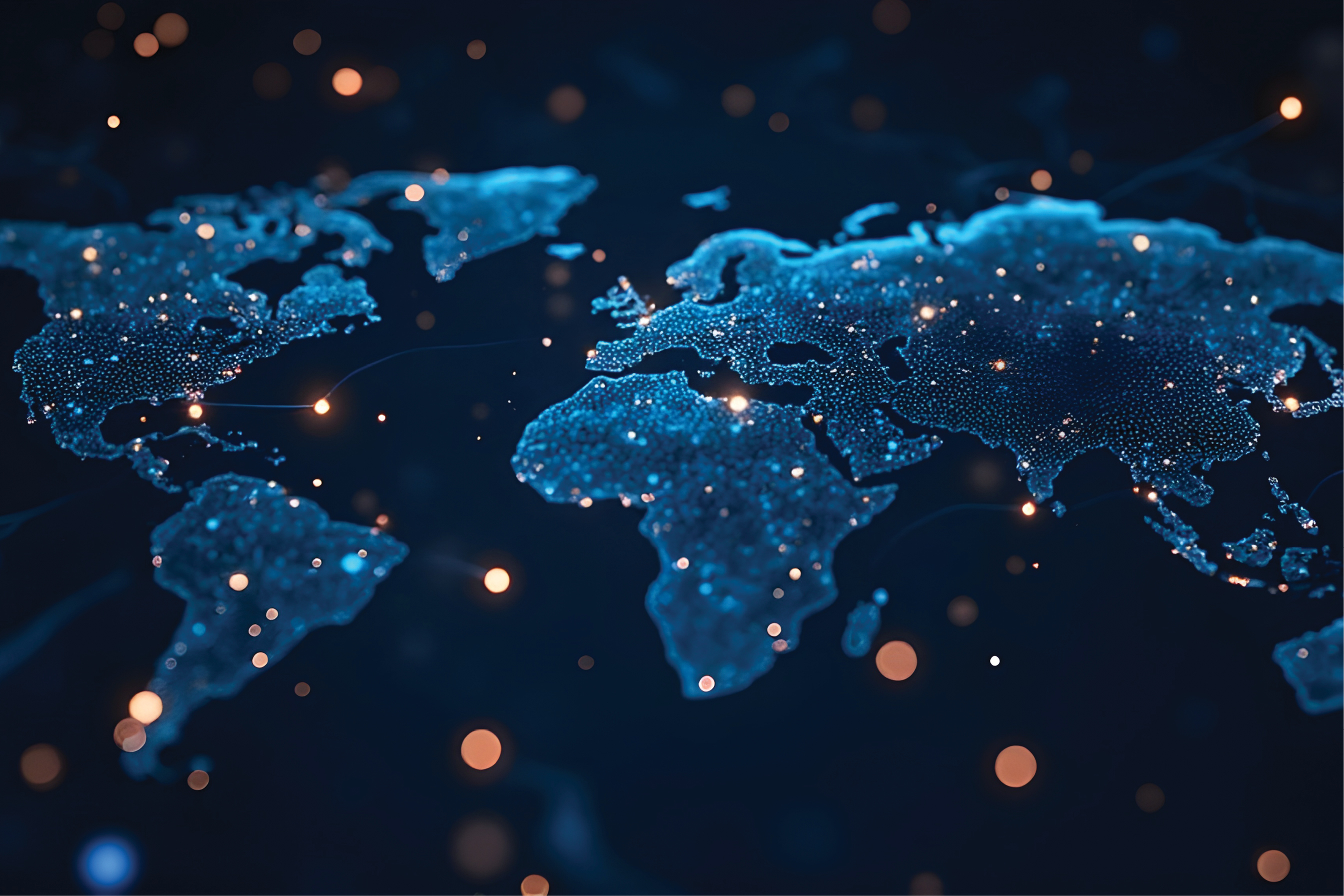 Stock image of a world map.