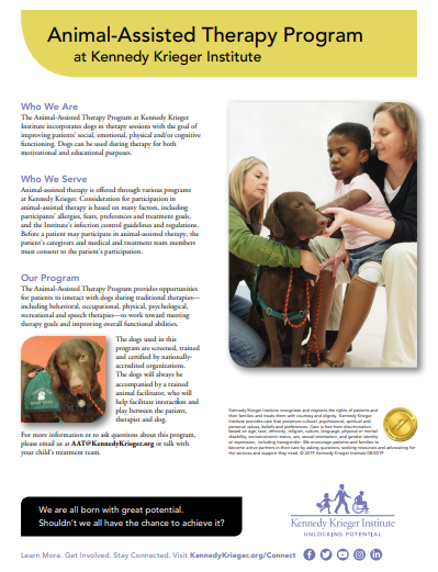 Animal-Assisted Therapy Factsheet Screenshot