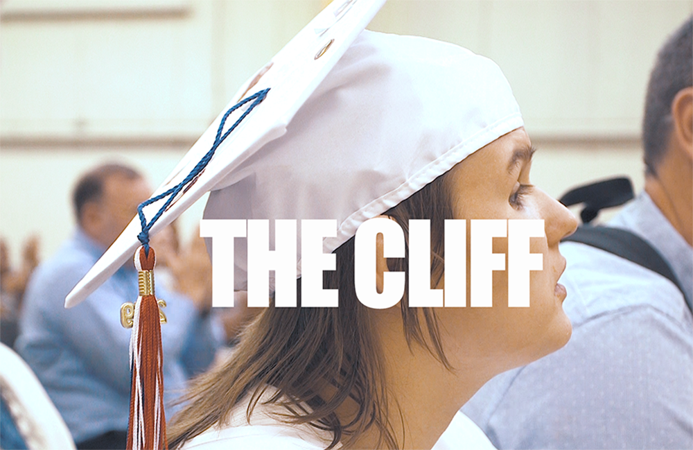Screenshot of the film, The Cliff.