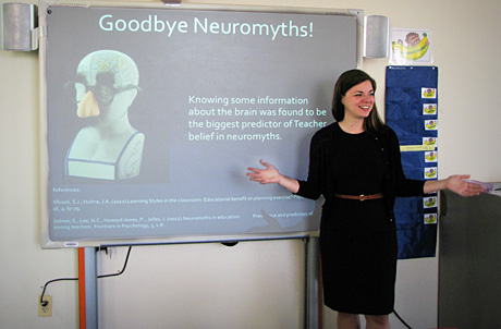 Lisa Carey gives a presentation