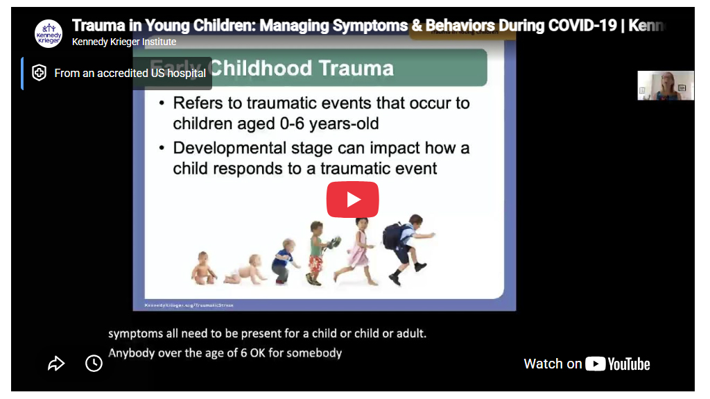 Trauma in Young Children: Managing Symptoms and Behaviors During COVID-19 screenshot.