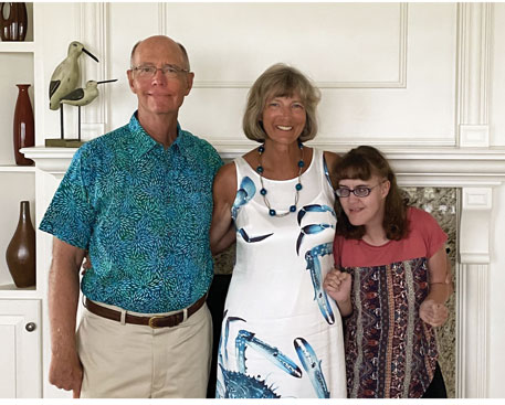 Left and right: Ray and Jeanne Roberts, and their daughter, Nicole