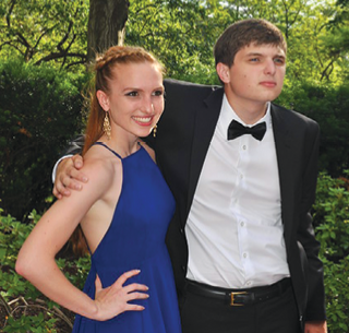  Justin and Lauren before the school’s prom, which Lauren co-organized, in 2014.