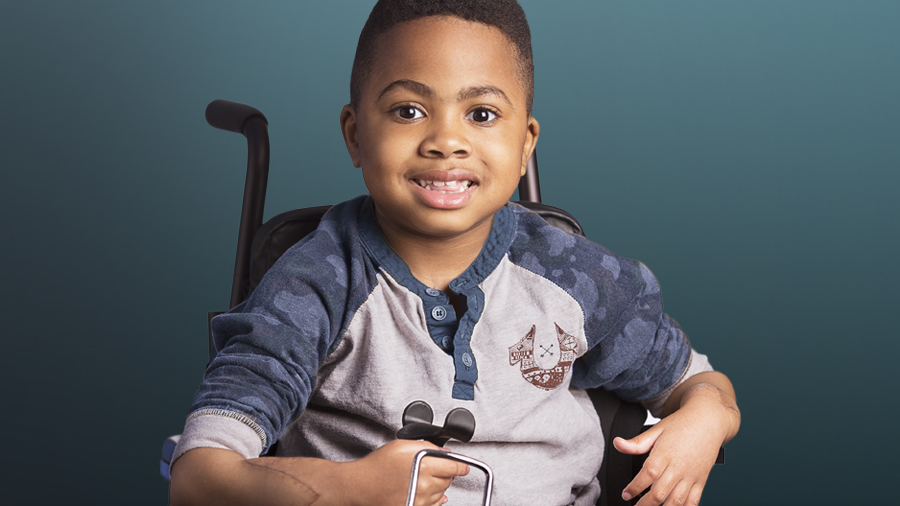A photo of Zion, the first child to undergo bilateral hand-transplant surgery