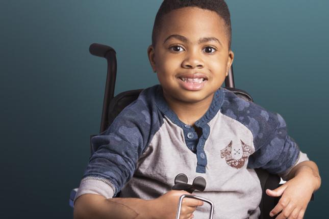 A photo of Zion, the first child to undergo bilateral hand-transplant surgery