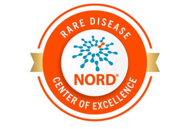 NORD Rare Disease Center of Excellence badge. 