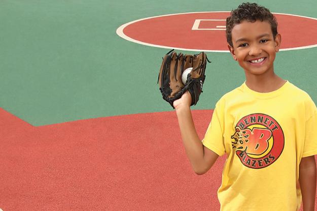 Landon Holding a Baseball Glove